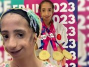 La Paraguaya Valery Vera gana 3 medallas de Oro en Berlín siendo la gimnasta más joven de la competencia